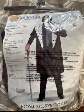 California Costumes Black and White Royal Storybook King Costume